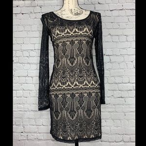 Vintage XXI Little Black Dress LBD Black Lace Size S